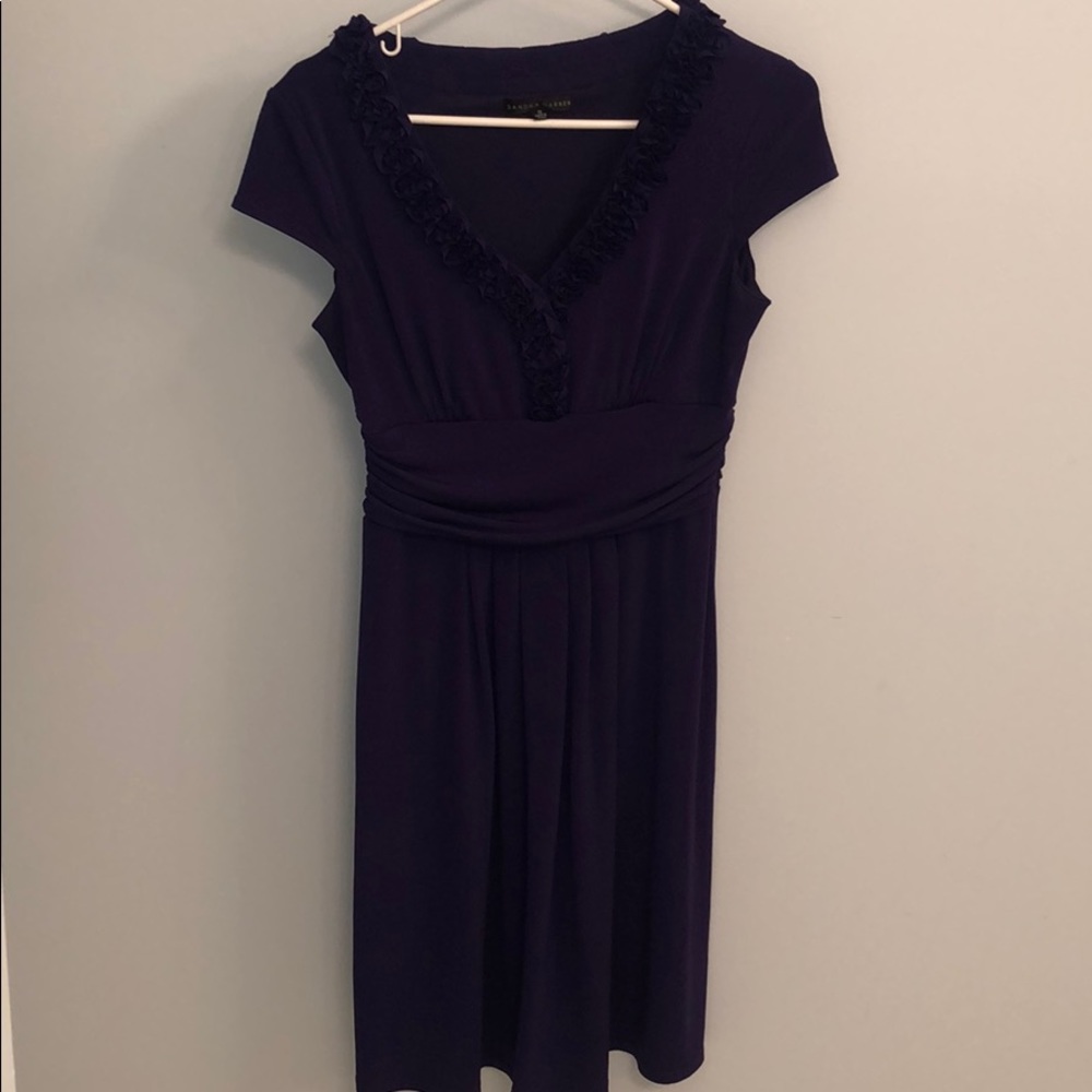 Purple cap sleeve dress